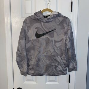Nike Marbled Gray Black Dri-Fit Hoodie Youth XL BV4413-100